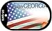 SMART BLONDE Georgia with American Flag Novelty Metal Dog Tag Necklace DT-12470