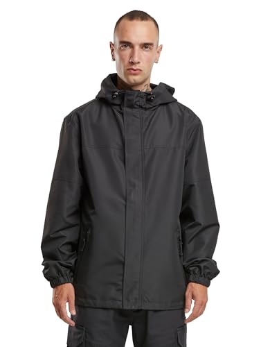 Coupe-vent léger Brandit pour homme avec fermeture éclair frontale noire en taille XS