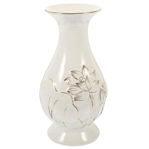 Vase céramique lotus pour décoration maison et temple