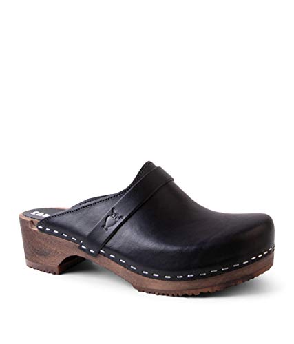 Sandgrens Low Heel Wooden Clogs