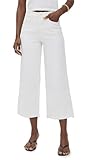 Good American Women's Good Waist Cropped Palazzo Jeans, White001, 14