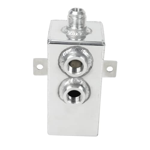 Universal 1L Car Natural Oil Catch Can Tank Fuel Tank Raw Aluminum With Breather Filter Baffled 10An Fitting #TOP3