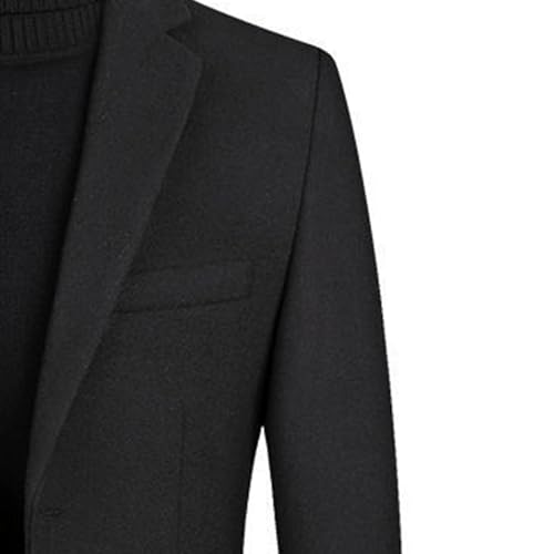 Men Wool Blend Blazer Coat Vintage Casual Work Wear Suit Coats Two Button Tuxedo Prom Dinner3