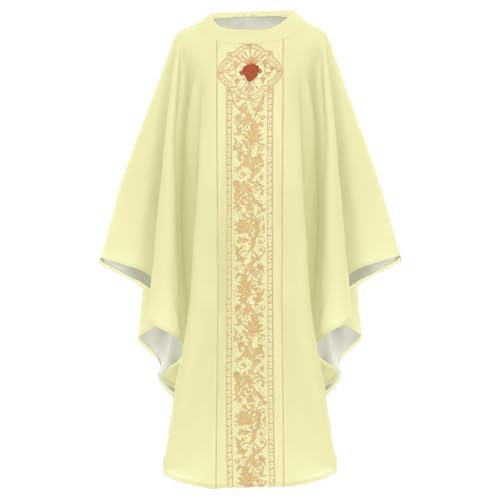 Casulla sacerdotal católica y túnica litúrgica con bordados para misa de adultos