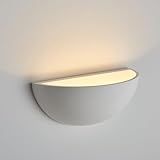 NUSRAN Minimalist Half-Sphere Gypsum Wall Sconce (White Hardwired 1pack)