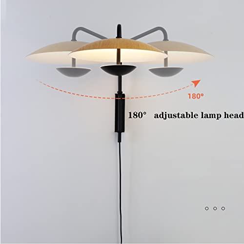 Applique murale bois 12W avec prise et abat-jour pivotant - 5