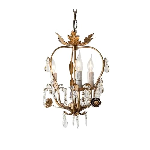 Lustre en cristal de fer américain pour couloir et chambre