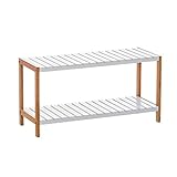  Estantería Blanca de bambú Auxiliar nórdica para Cuarto de baño Basic - LOLAhome