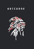  Notebook: Native American Feather Headdress Design Native Indian Flute Inspirational Quote Notebook Journal Funny Inspirational Quote