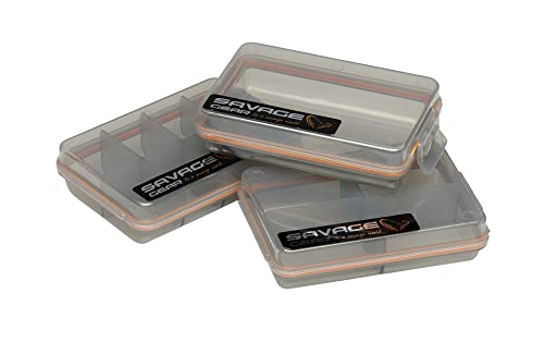 Savage Gear Kleinteileboxen 10,5x6,8x2,6cm Pocket Box Smoke - 3 Angelboxen