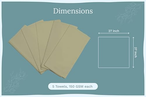 Image of Sage Green Flour Sack Tea Towels - 100% Organic Cotton, 5 Pack, 27 inchx27 inch, Highly Absorbent Dish Towels - Versatile Kitchen Towels for Baking - Customizable and Easy to Embroider (5 Pack - Sage Green)