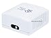Monoprice Cat6 RJ45 Surface Mount Box - UL Listed, 2-Port, Dual IDC, 110D or Krone Type, 50u, TAA, No Logo, White