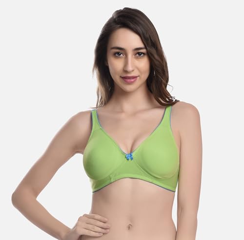 Image of FIMS - Fashion is my style Women Cotton Blend Non-Padded Non-Wired Moulded Bra Multicolor Cup- B
