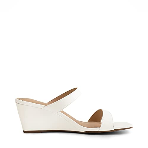 Image of DREAM PAIRS Womens Slides Slip On Wedge Sandals