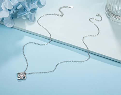 Unbiological Sister Necklace Sterling Silver Rhinestone Knot Necklaces for Sister in Law Birthday Gifts Christmas Gifts4