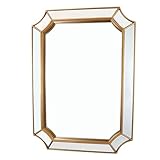 Multifonction : le miroir de courtoisie de 65 x 90 cm a un cadre en PU et peut être accroché verticalement ou horizontalement, ou placé au mur comme décoration