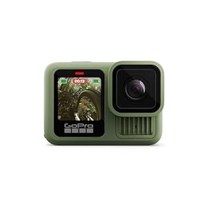 GoPro HERO13 Black in Forest Green (Limited Edition Color) - Waterproof Action Camera with 5.3K60 Video, 27MP Photo + Compatability with HB-Series Lenses