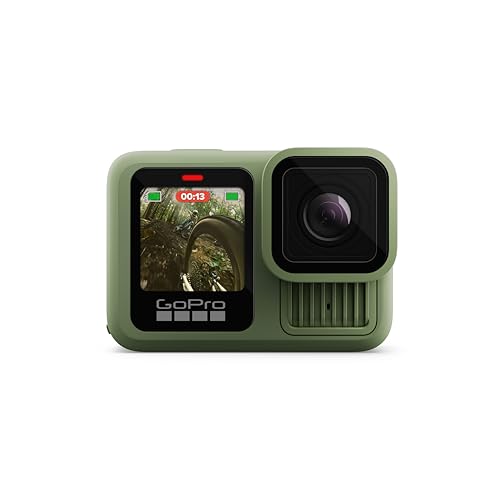 GoPro HERO13 Black em Verde Floresta Edição Limitada - Câmera de ação à prova d'água 10m, 5.3K60, HLG HDR, 27MP, HyperSmooth 6.0, GPS, Wi-Fi 6, Detecção Automática das lentes HB-Series