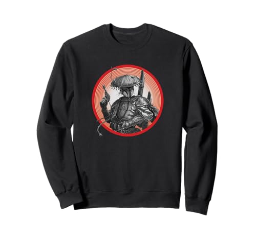 Sweatshirt Anime Star Wars Visions The Duel Boba Fett Noir en Coton