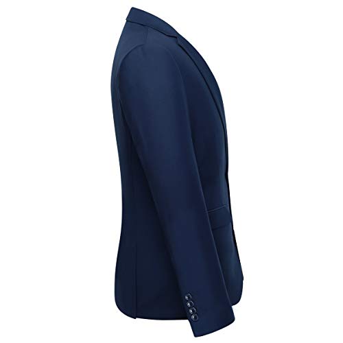 Allthemen Anzug Herren Anzug 2 Teilig Slim Fit Herrenanzug Hochzeit Anzüge Herren Modern Sakko für Business Dunkelblau(2 Knöpfe) XL