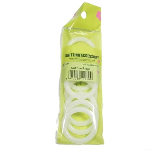 Aprilsunnyzone Plastic O Rings,For Crafts,Dorset Buttons,Napkin Box,Car Seat Cushion,Handbag Plastic Ring Hook,DIY Crochet Ring Circle Hook Sewing Accessories Tool(38mm)
