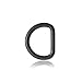 Produktbild Ganzoo D - Ring aus Stahl, 10 Stück im Set, Stahl-Ring 23mm x 22mm, nichtrostend, Ideal in Verbindung mit Paracord 550 zu verarbeiten, geschweißter Stahl, Farbe schwarz eloxiert Marke