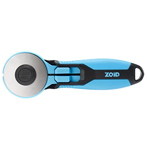 Zoid 60Mm Rotary Cutter With Grip, Fabric Cutter Wheel, Rotary Cutter Blade, Craft Cutting Tool, Freehand Tool For Dense Fabrics,Denim, Corduroy And Multiple Projects, Soft-Touch Handle #TOP13