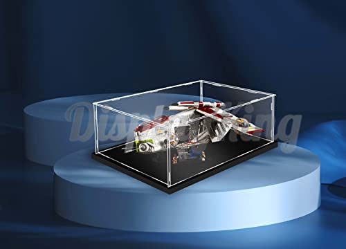 DK DISPLAYKING Vitrina acrílica para Lego Star Wars Republic Gunship 75309 (juego de Lego no está incluido) (sin fondo)