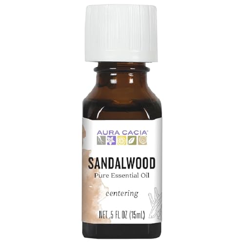 Aceite esencial Sandalwood 0.5 Fl Oz Aura Cacia miniatura 1