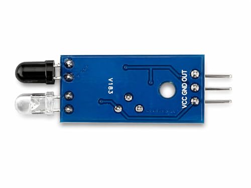 Image of Tishvi IR Sensor Module for Obstacle Detection - High Sensitivity Infrared Proximity Sensor with Adjustable Distance, Compatible with Arduino, Raspberry Pi, and ESP32 Projects (Pack of 5)