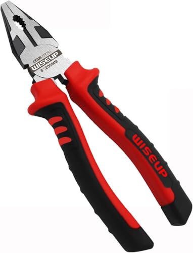 WISEUP Kombizangen Electrical 8-inch Industrial Cr-V Chrome Diagonal Pliers...