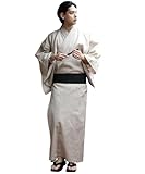 8(eight) (エイト) しじら浴衣 2点セット メンズ 帯付き 花火大会 和柄 キナリM