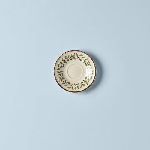 Image of Lenox Holiday Saucer,Ivory and Platinum