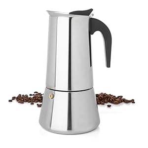 Mixpresso 12 Cup Greca Stovetop Espresso Maker 600ml20oz Moka Pot with Coffee Percolator Design Stainless Steel Stove Top Coffee Maker for Camping or Home Use Italian Coffee Maker Stovetop