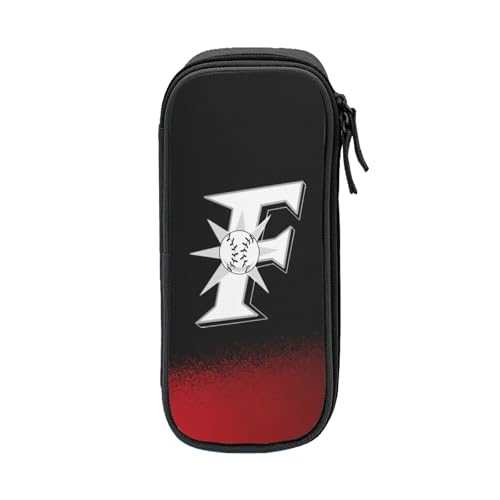 For 北海道日本ハムファイターズ ペンケース 筆箱 2層 文具ポーチ 大容量 おしゃれ 学生用 大人 通学 通勤 多機能 誕生日 Black