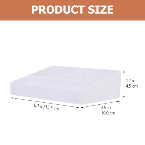 Operitacx Tea Bag Storage Box Organizer with 3 Compartments Clear Acrylic Holder for Tea Coffee Sugar Packets Kitchen and Office Countertop Compact 6X4X2 Inch - Image 2