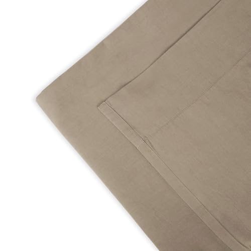 Image of Riverbed Brown Percale Cotton Cooling Bedsheet Set - 100% Cotton, Soft & Breathable, Bedsheet 106x106 in + Pillow Covers 18x27 in, Premium Bed Linen for All Seasons