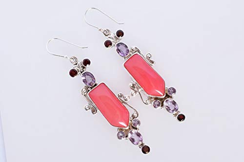 Boucles d'oreilles en agate et améthyste, le cadeau artisanal idéal - 3