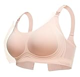 Momcozy Nursing Bras for Breastfeeding, FB016 Jelly Strip Support Comfort Maternity Bra, Full-Coverage Seamless Wireless Bra