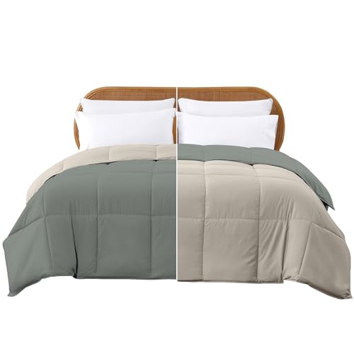 Modern Threads Down Alternative Reversible Comforter Sage Green/Cream Twin