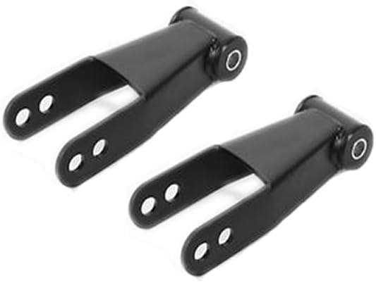 2019-2021 Silverado Sierra 1500 Adjustable Rear Lowering Shackles 1"-2" Drop Kit | Leveling Drop Kit | Heavy Duty Steel | Easy Bolt-On Installation