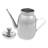 DECHOUS 不锈钢滤渣油壶 調理油や酢の便利な キッチン用オイルポット 滴ら