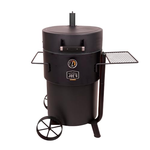 Oklahoma Joe's Bronco Pro 21.5 in. Heavy Duty Charcoal Drum Smoker and Grill
