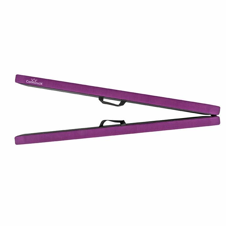 Cannons UK 8ft 240cm Folding Gymnastics Faux Suede Training Balance Gym Beam… (Lavender)