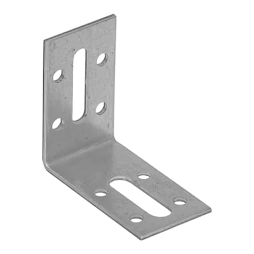 50mm x 55mm x 30mm Galvanised Steel Adjustable Angle Brackets L-Shape Corner Brace for Wood 2mm Thick Timber KRD1 (Pack of 1) K13CDE