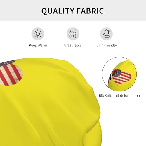 Trinidad Tobago and American Flag Children Hip Hop Knitted Hat Kids Elastic Leisure Knit Cap Warm Sleep Beanies Black3