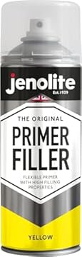 JENOLITE Primer Filler Spray Paint | YELLOW | High Fill Multi-Surface Primer Paint | Fills Small Dents & Scratches | Perfect For Car Bodywork, 3D Printer Models & More | 400ml