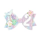 Mermaid Birthday Hair Bow - Mermaid Birthday Decoration Hair Clips,Mermaid Hair Bow,Mermaid Bow For Girls,Cake Smash Prop ((2nd))