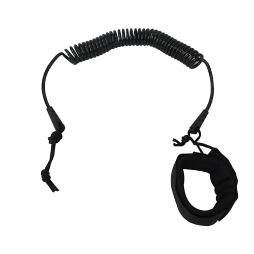 Premium Coiled SUP Leash 10 FT Surfboard Leash Sup Leg Rope Strap Stand Up Paddleboard Leash Suitable for Stand Up Paddling, Surfing and Kayaking - Black