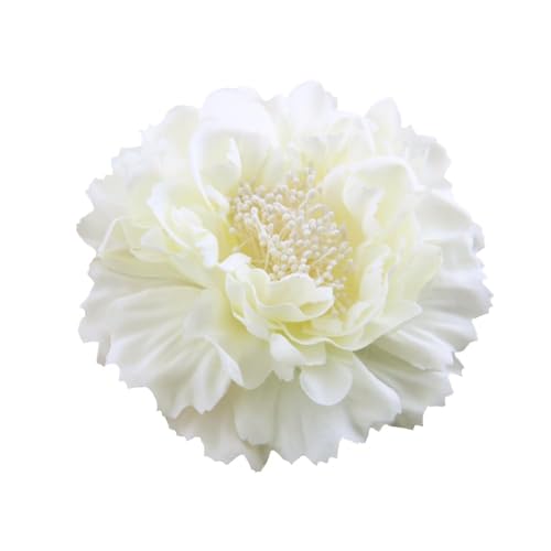 Image of Peony Fabric Flower Brooches Oversize Lapel Pins Extra Big Brooch Delicate Dancing Party Prom Wedding Charm Banquet Dress Suit Guest Corsage Accessories Gifts Dancer Large Hairpin Clip 110mm